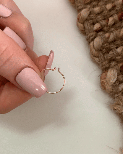 Pearl Hoop Earrings - Sterling Silver - Waterproof & Tarnish-Resistant | The Littl
