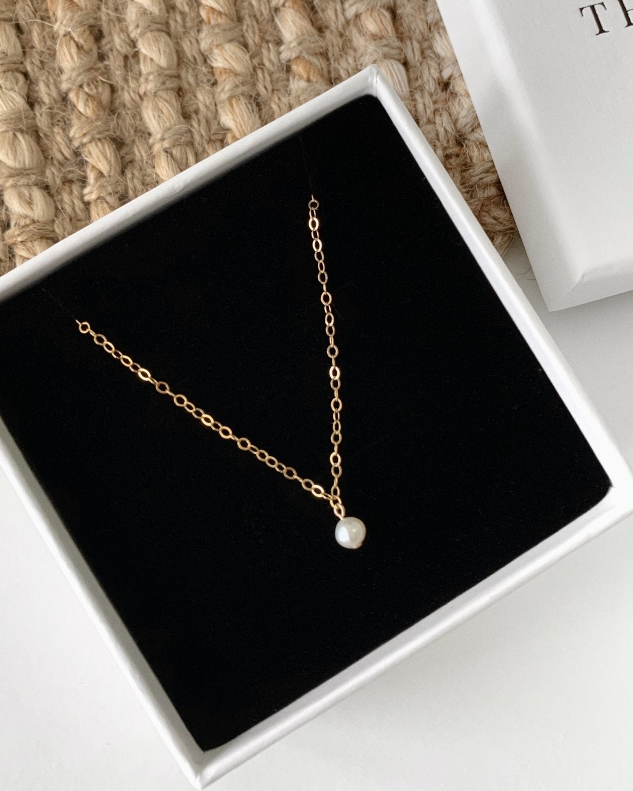 Freshwater Pearl Pendant Necklace - 14k Rose Gold-Filled - Hypoallergenic & Waterproof | The Littl