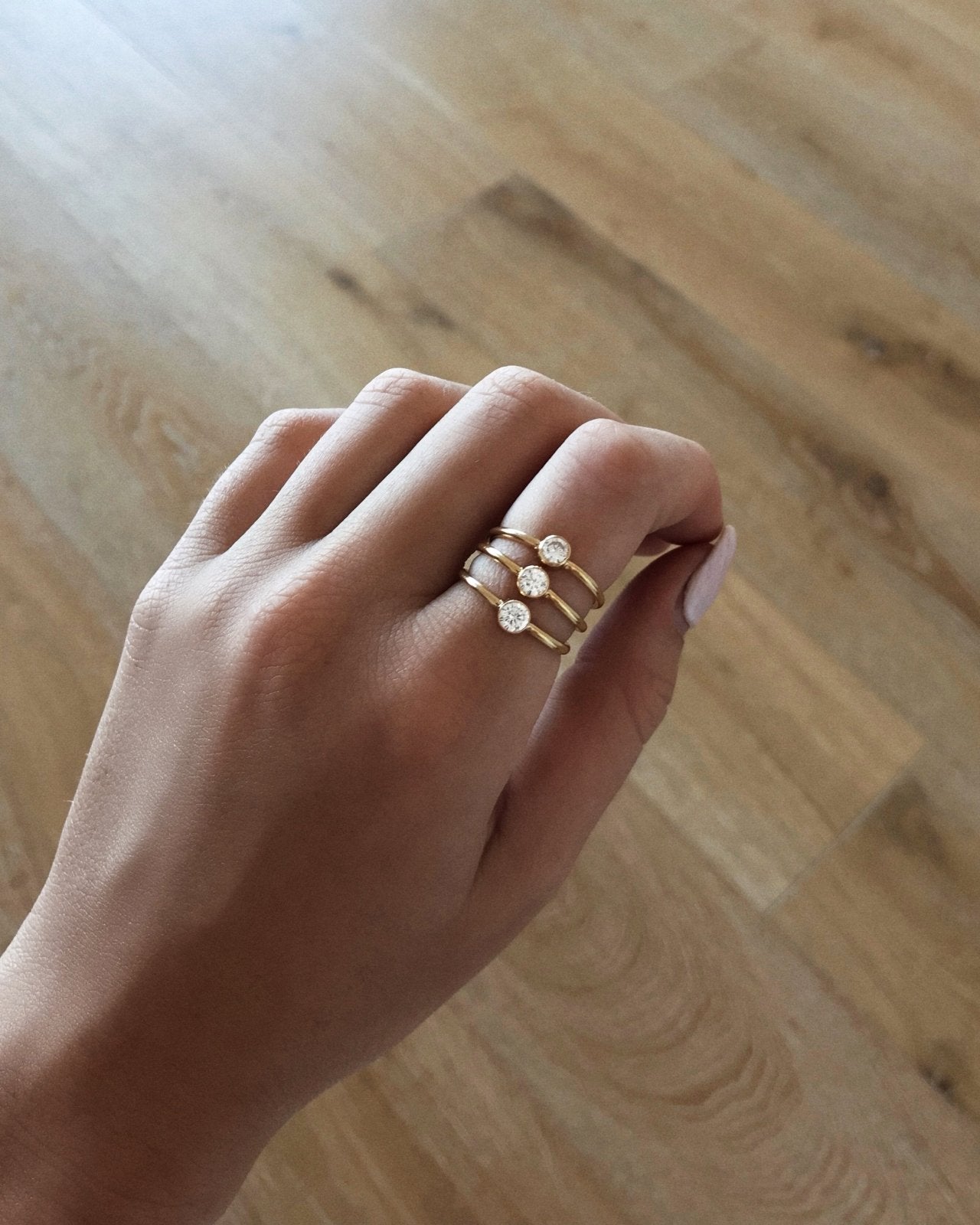 Large CZ Ring - Everyday Rings - 14k Gold-Filled | The Littl Australia