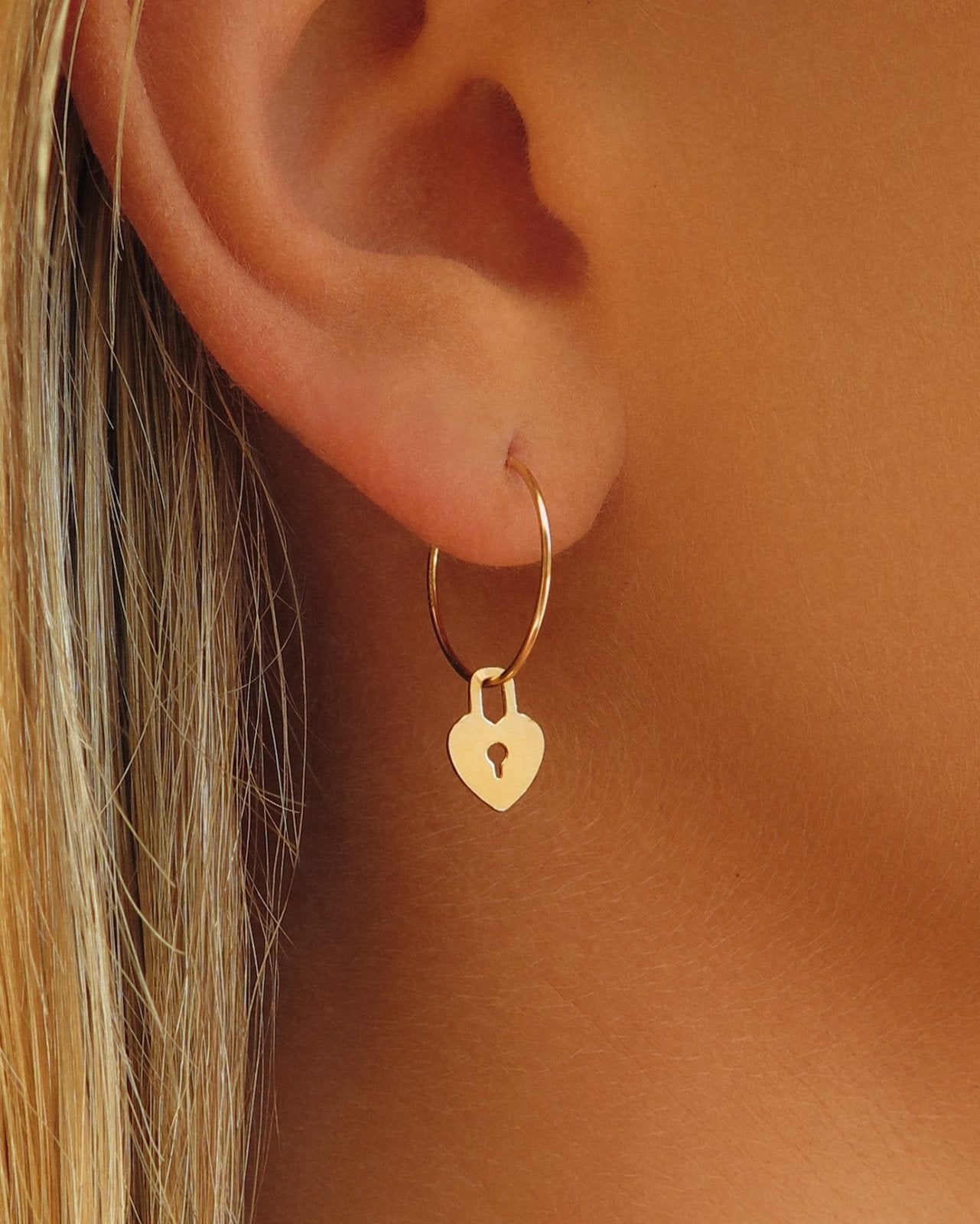 Love Lock Hoop Earrings - 14k Gold-Filled | Waterproof & Tarnish-Resistant | The Littl