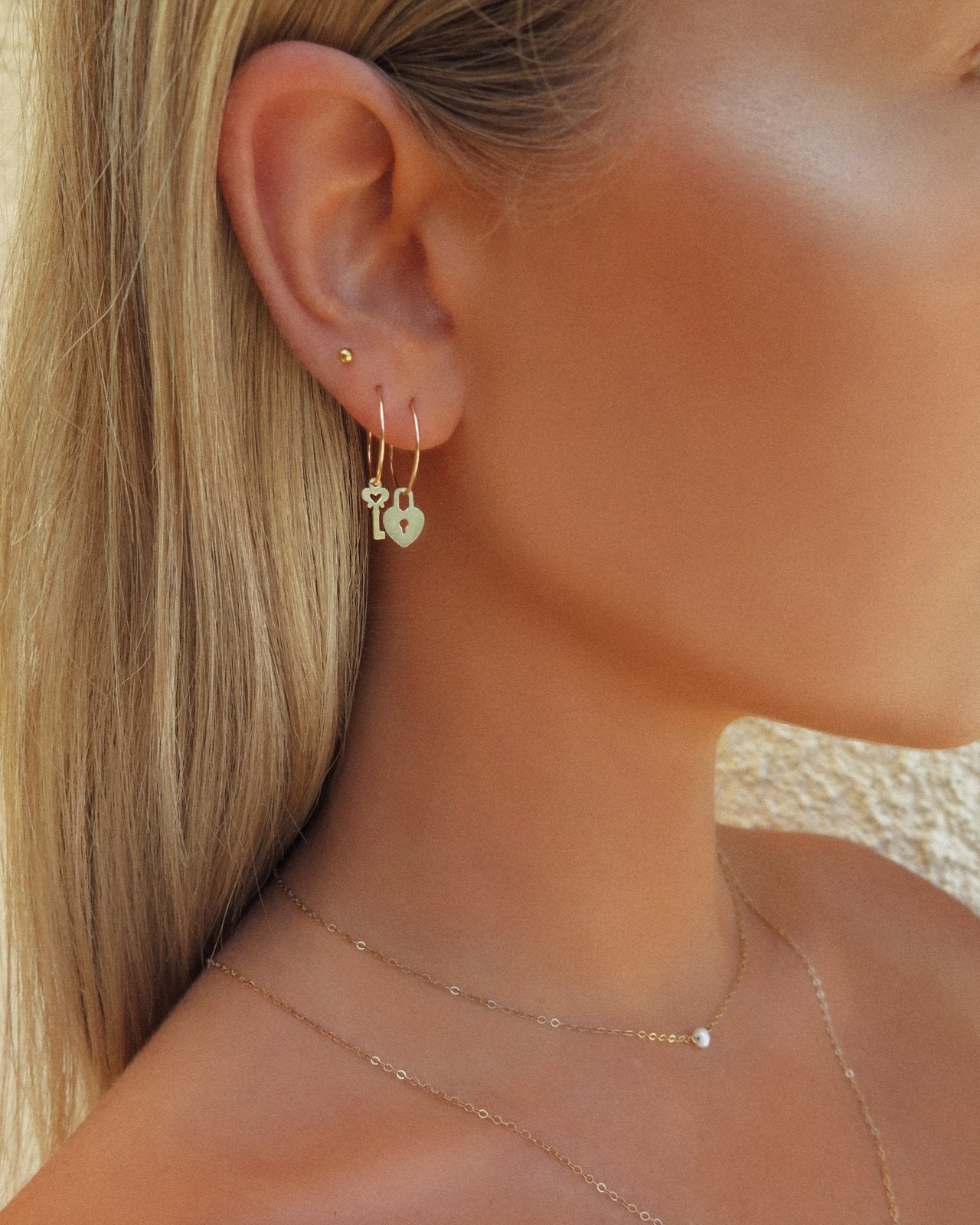 Love Lock Hoop Earrings - Everyday Earrings - 14k Gold-Filled | The Littl Australia