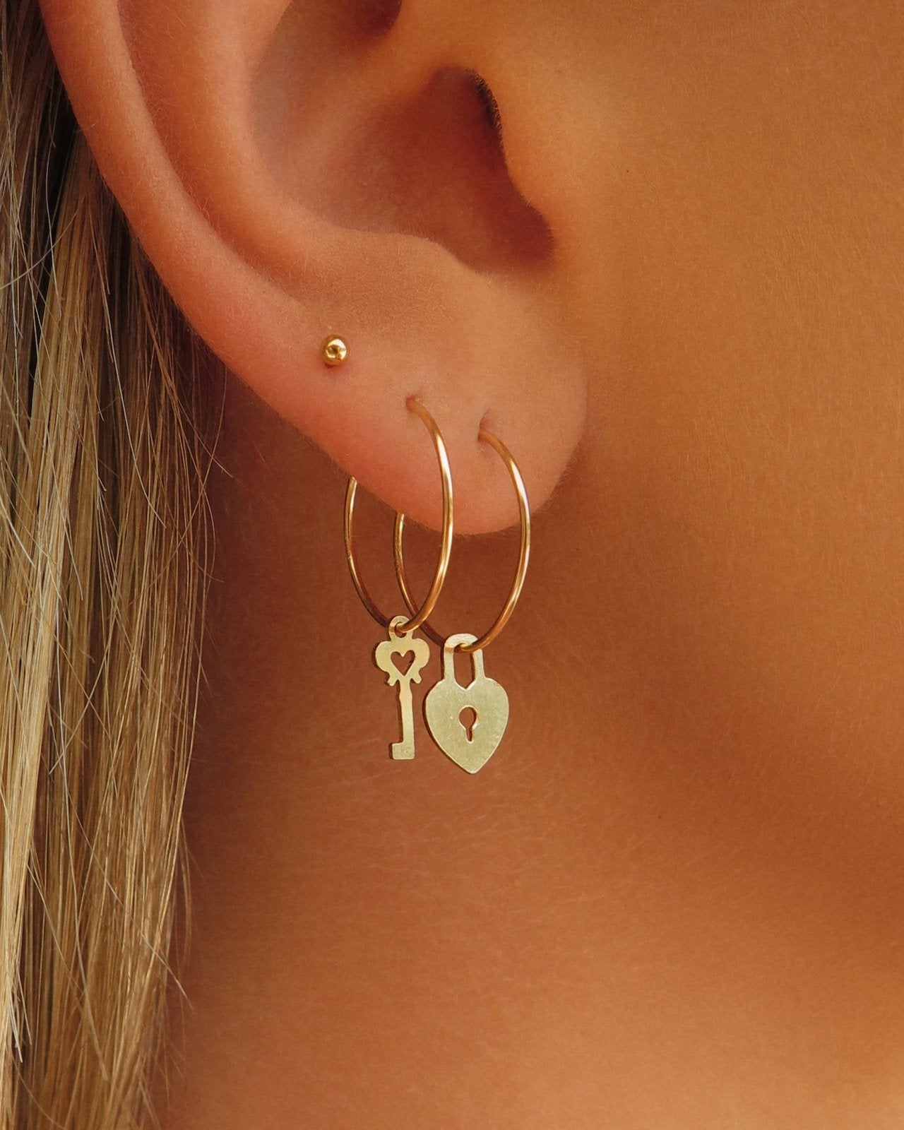 Love Lock Hoop Earrings - 14k Gold-Filled - Australian Jewellery | The Littl