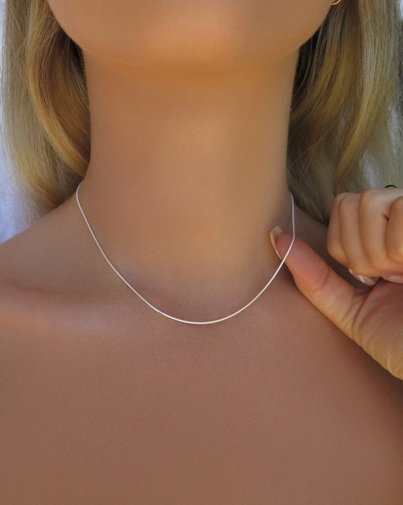 MINI SNAKE NECKLACE- Sterling Silver - The Littl - 40.5cm (16 inches) -