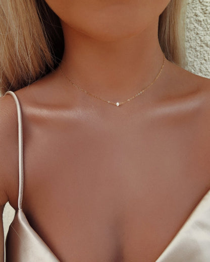 Small Freshwater Pearl Necklace - Everyday Necklaces - 14k Rose Gold-Filled | The Littl Australia