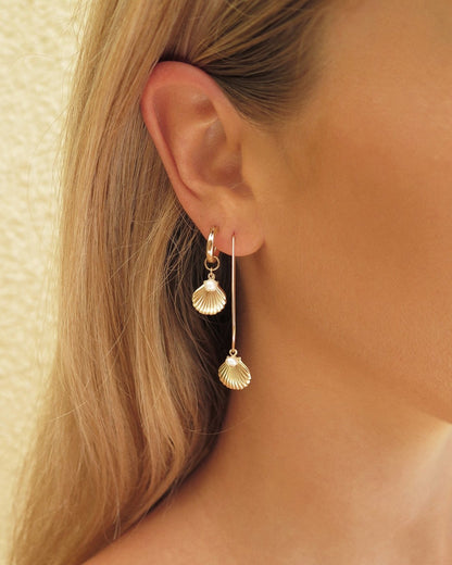 Pearl Hoop Earrings - 14k Gold-Filled - Hypoallergenic & Waterproof | The Littl