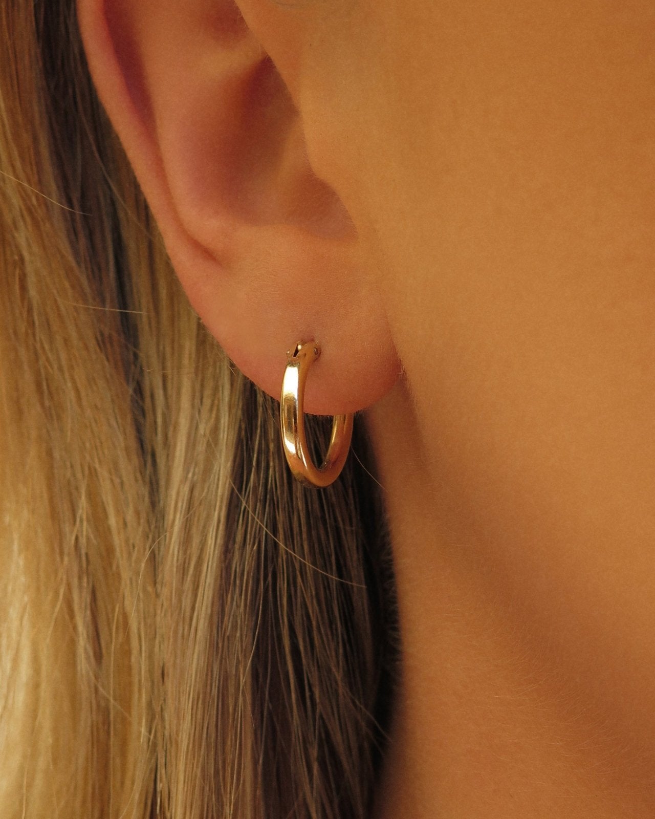 Thick Hoop Earrings - 14k Gold-Filled - Gift Ready - Waterproof | The Littl