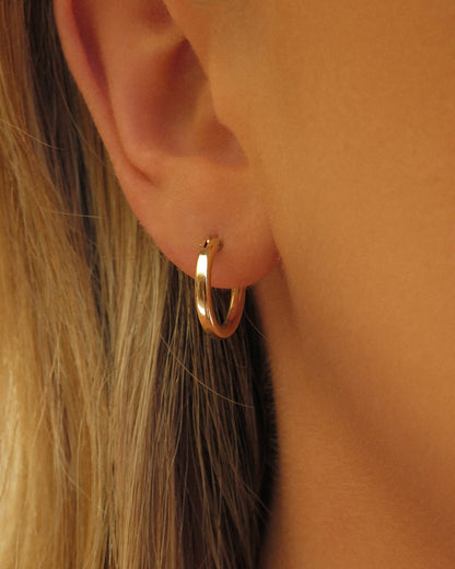 Thick Hoop Earrings - 14k Gold-Filled - Gift Ready - Waterproof | The Littl