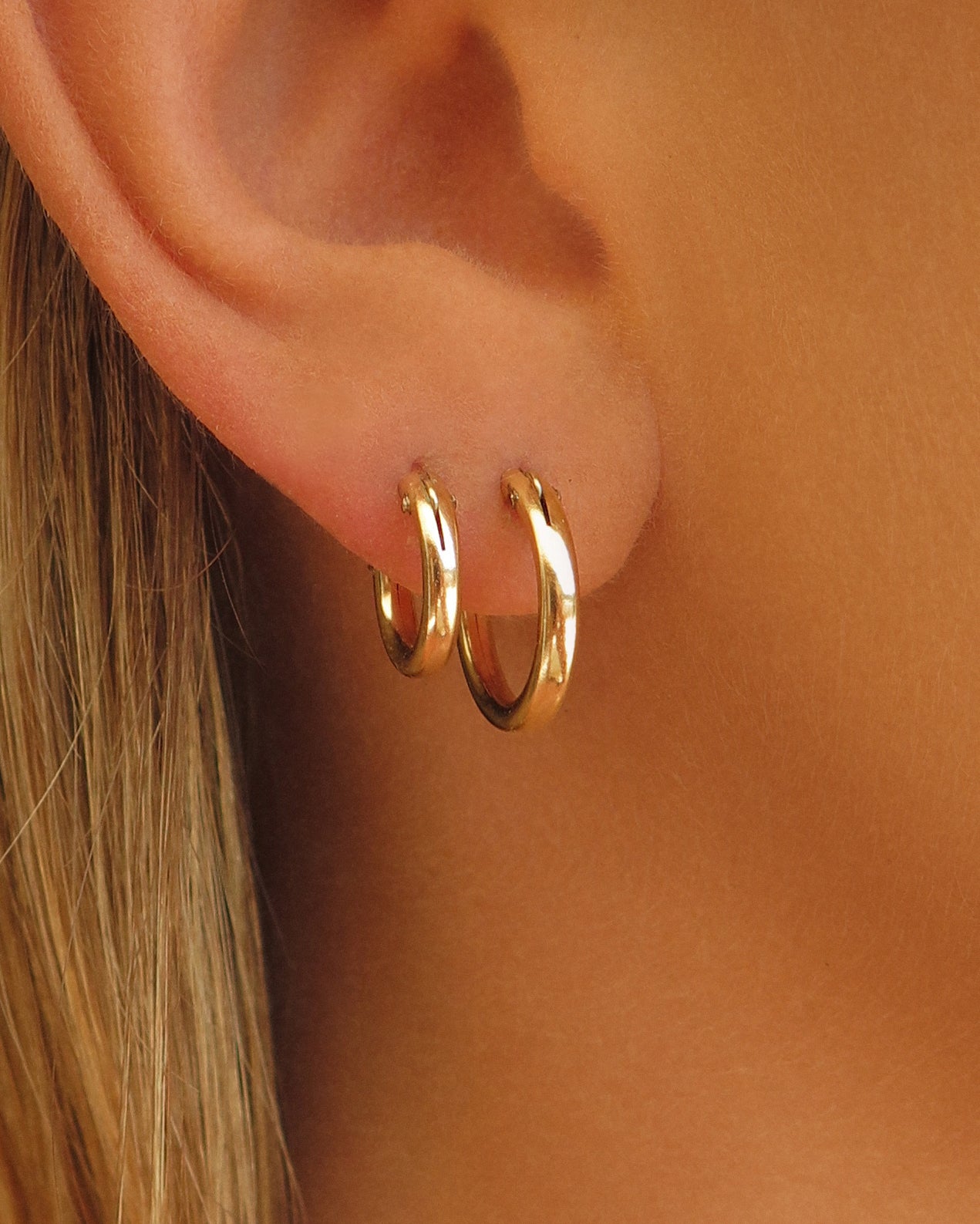 Thick Hoop Earrings - 14k Gold-Filled - Waterproof & Tarnish-Resistant | The Littl
