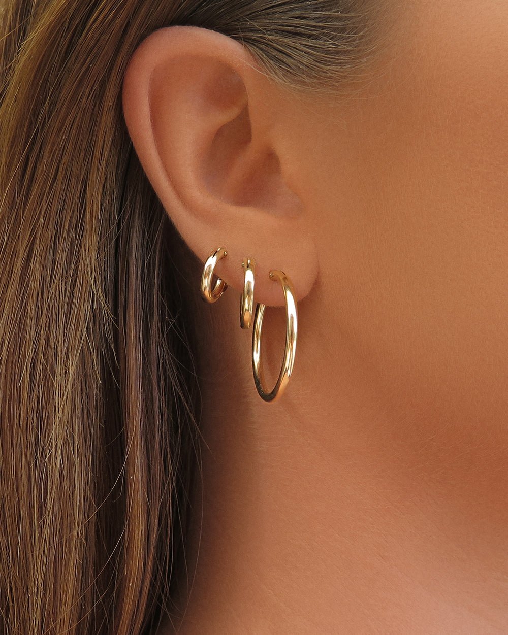 Thick Hoop Earrings - Everyday Earrings - 14k Gold-Filled | The Littl Australia