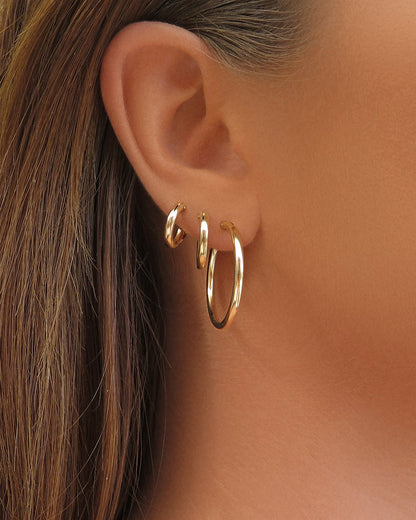 Thick Hoop Earrings - Everyday Earrings - 14k Gold-Filled | The Littl Australia
