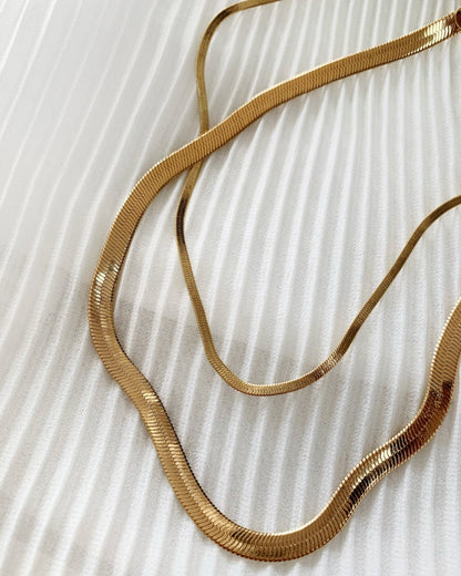 Thin Snake Necklace - 14k Gold-Filled - Hypoallergenic & Waterproof | The Littl