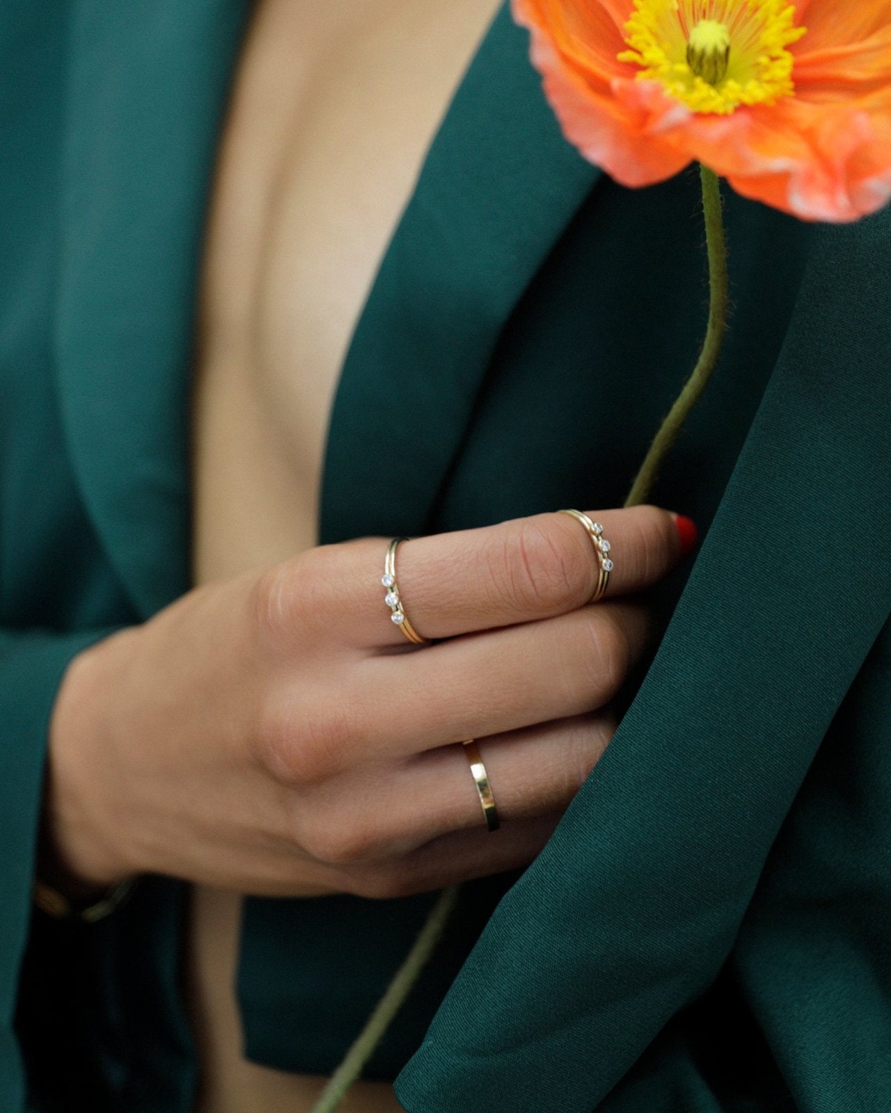 Beaded Ring - 14k Gold-Filled - Hypoallergenic & Waterproof | The Littl